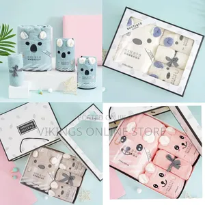Cartoon Design Hampers Gift Set 4 Piece Cotton Soft Absorbent Baby