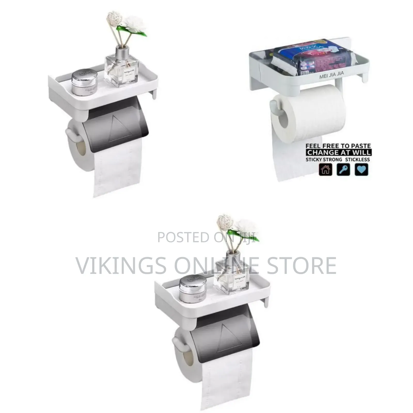 Toilet Roll Holder Wall Mounted, Self Adhesive Toilet Paper Holder