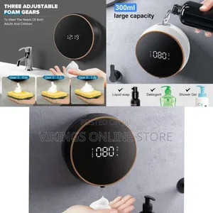 Automatic Soap Dispenser Foaming Hand Free Wall Mount, LED Temperature