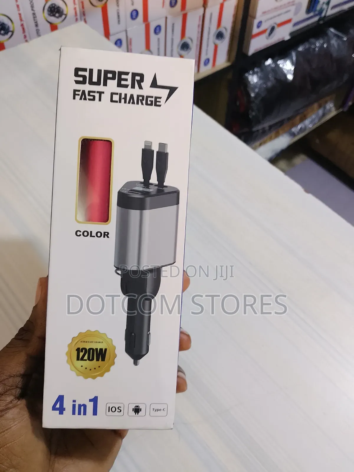 120W 4-in-1 Super Fast Car Charger