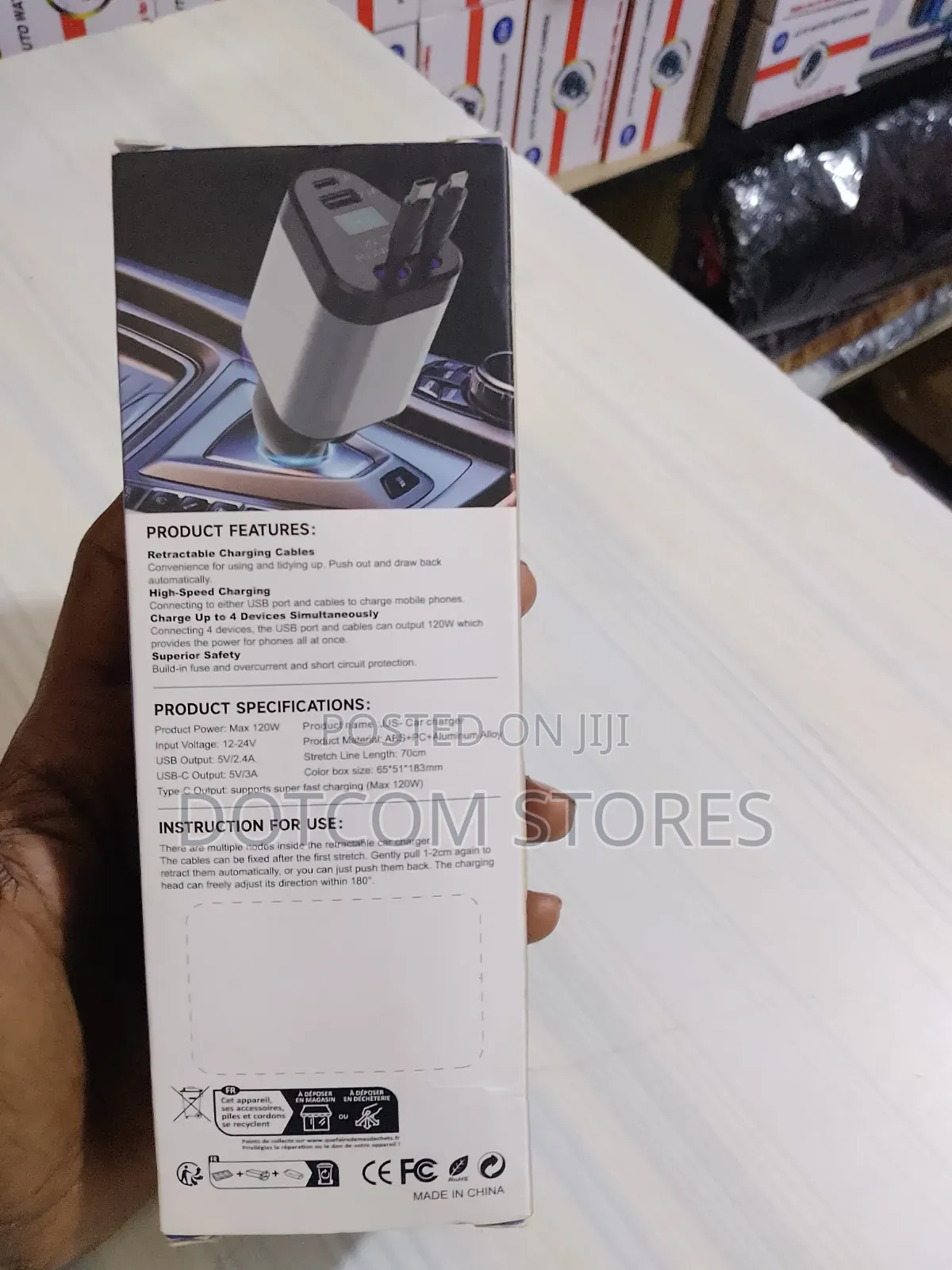 120W 4-in-1 Super Fast Car Charger