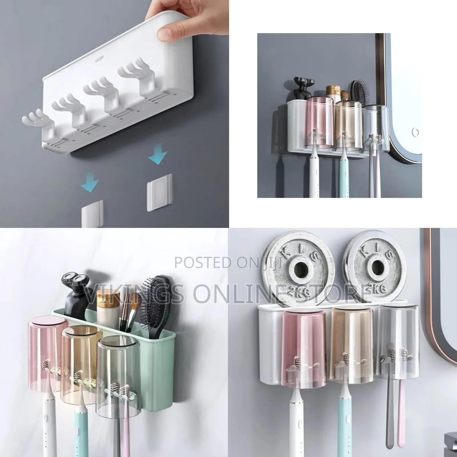 Toothbrush Stand, Toothpaste Dispenser Cup, Lavatory Design, Storage