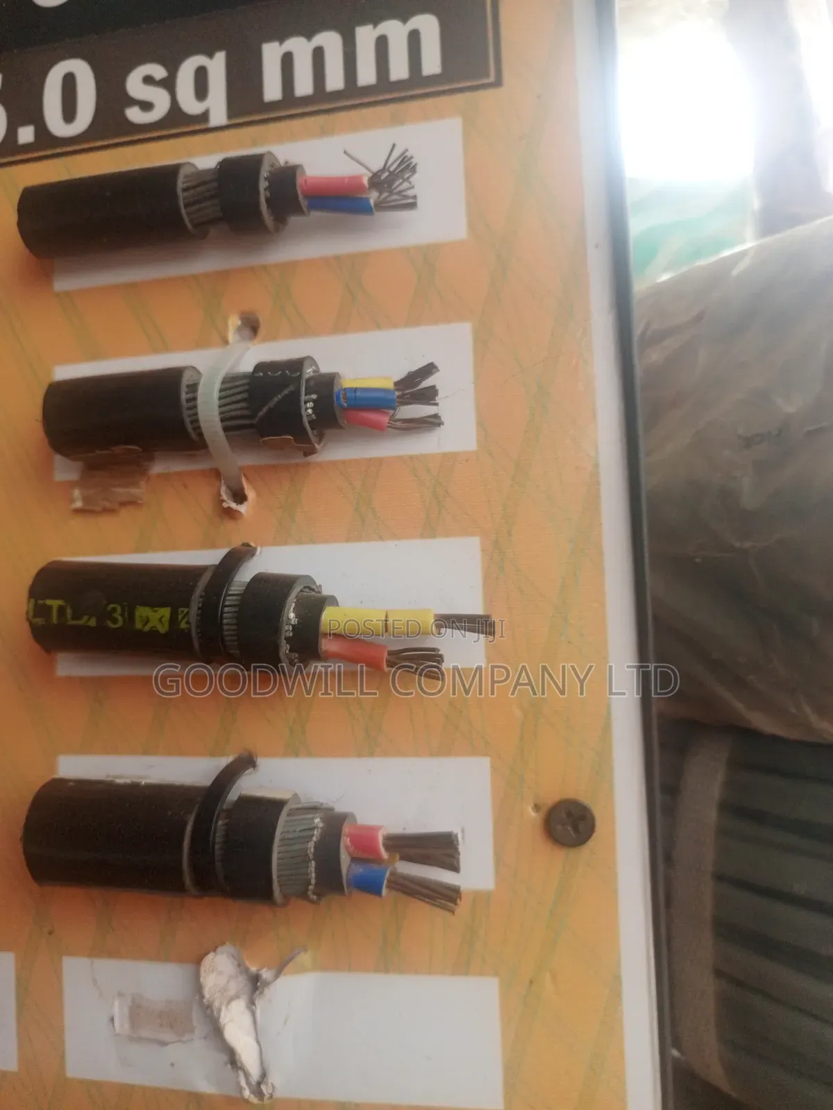 6mm Pure Copper 3core Underground Armoured Cable