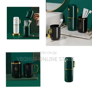 1 Piece of Portable Gold-Plated Mouthwash Cup Set for Couples