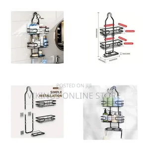 3 Tier Over Shower Head Hanging Shower Caddy Easy Installation