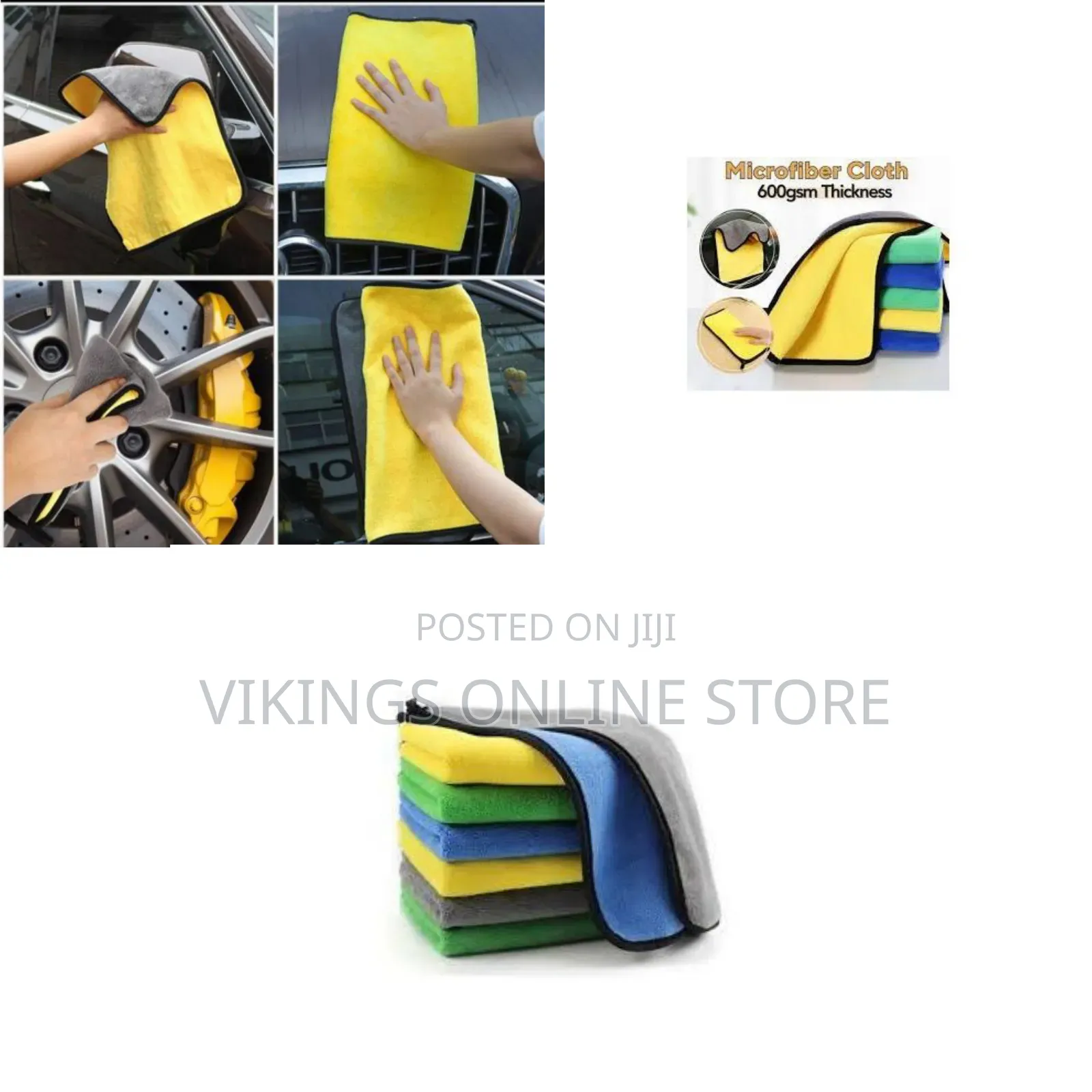 6 Pieces of 60x30cm Small Square Multipurpose Lint-Free Dual Layer