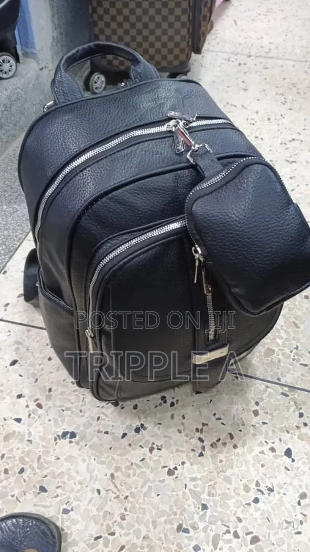 Black Pebble-Textured Faux Leather Bag
