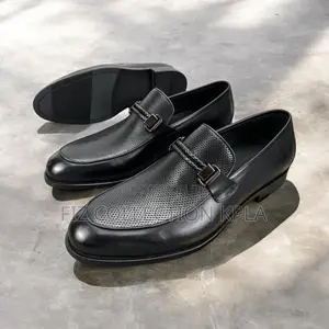 Premium Original Renato Castello Black Braided Leather Loafers