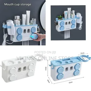 Toothbrush Stand, Toothpaste Dispenser Cup, Lavatory Design, Storage