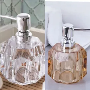 Travel Refillable Shampoo Dispenser Transparent Geometric Crystal