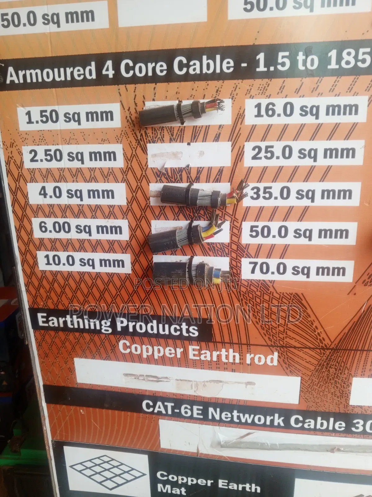 2.5mm Total 4core Pure Copper Armored Underground Cable