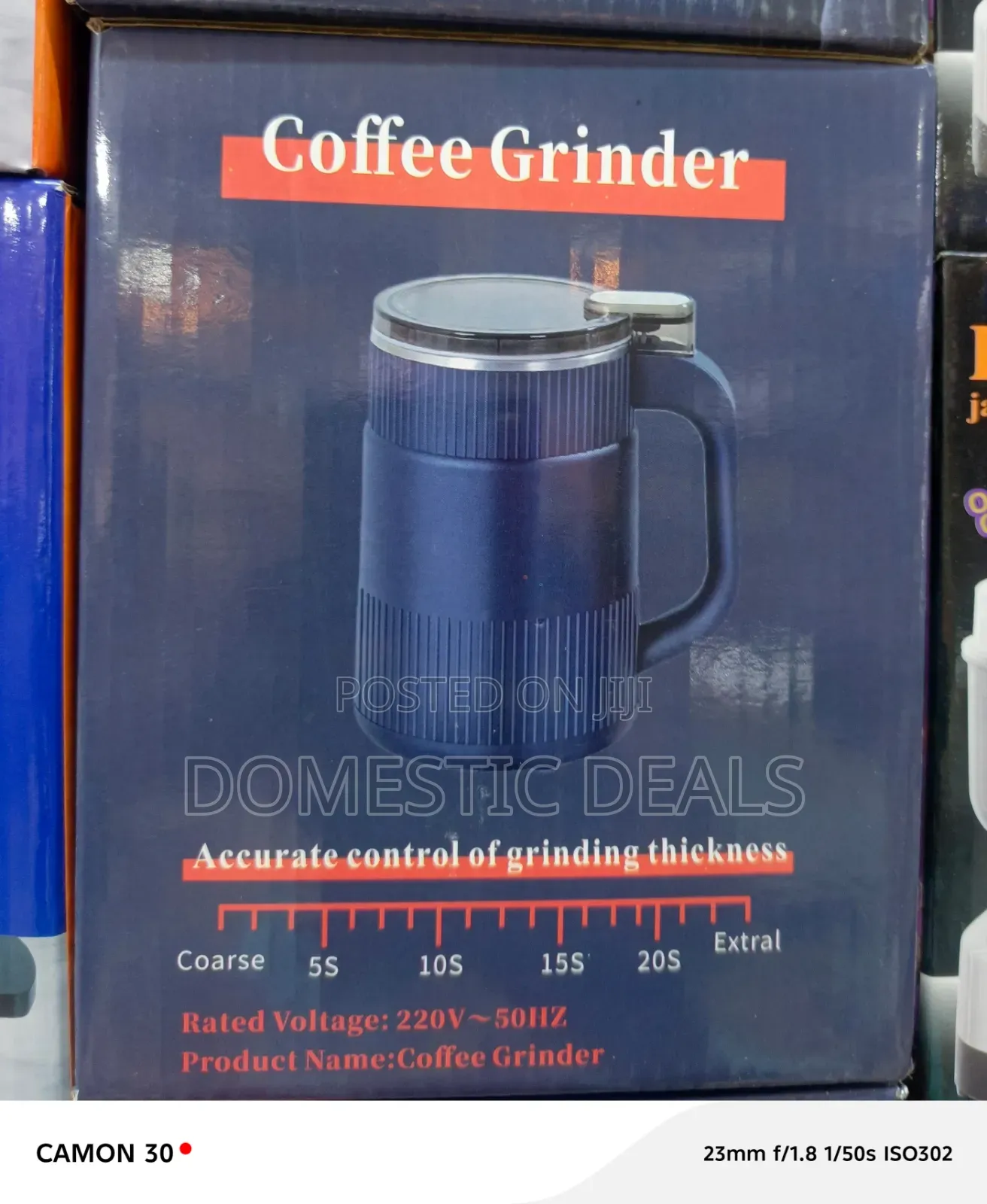 Electric Coffee Grinder With Stainless Steel Blade