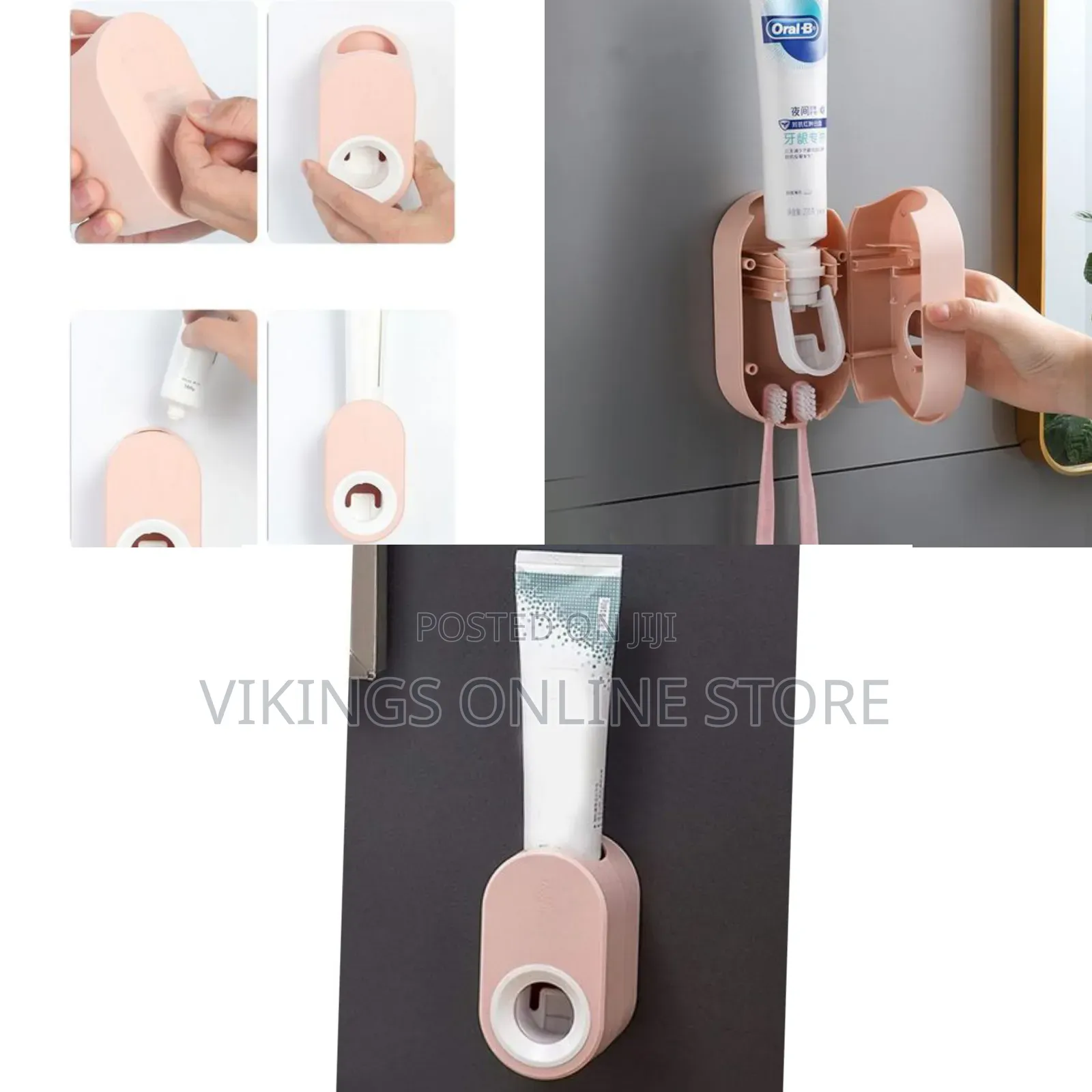 Automatic Toothpaste Squeezer Dispenser Toothbrush Holder Wall Mounted