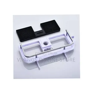 Wall Mounted Soap Dish Box for Kitchen Bathroom With Hooks - Black