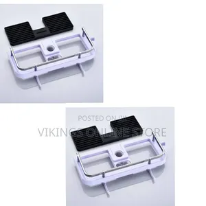 Wall Mounted Soap Dish Box for Kitchen Bathroom With Hooks - Black