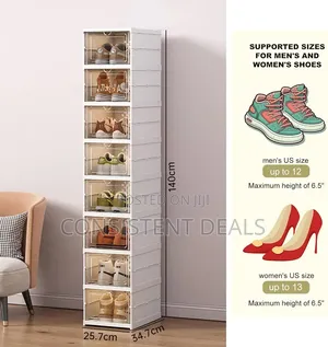 9 Tier Vertical Tall Narrow Shoe Rack, Corner Shoe Storage Organizer