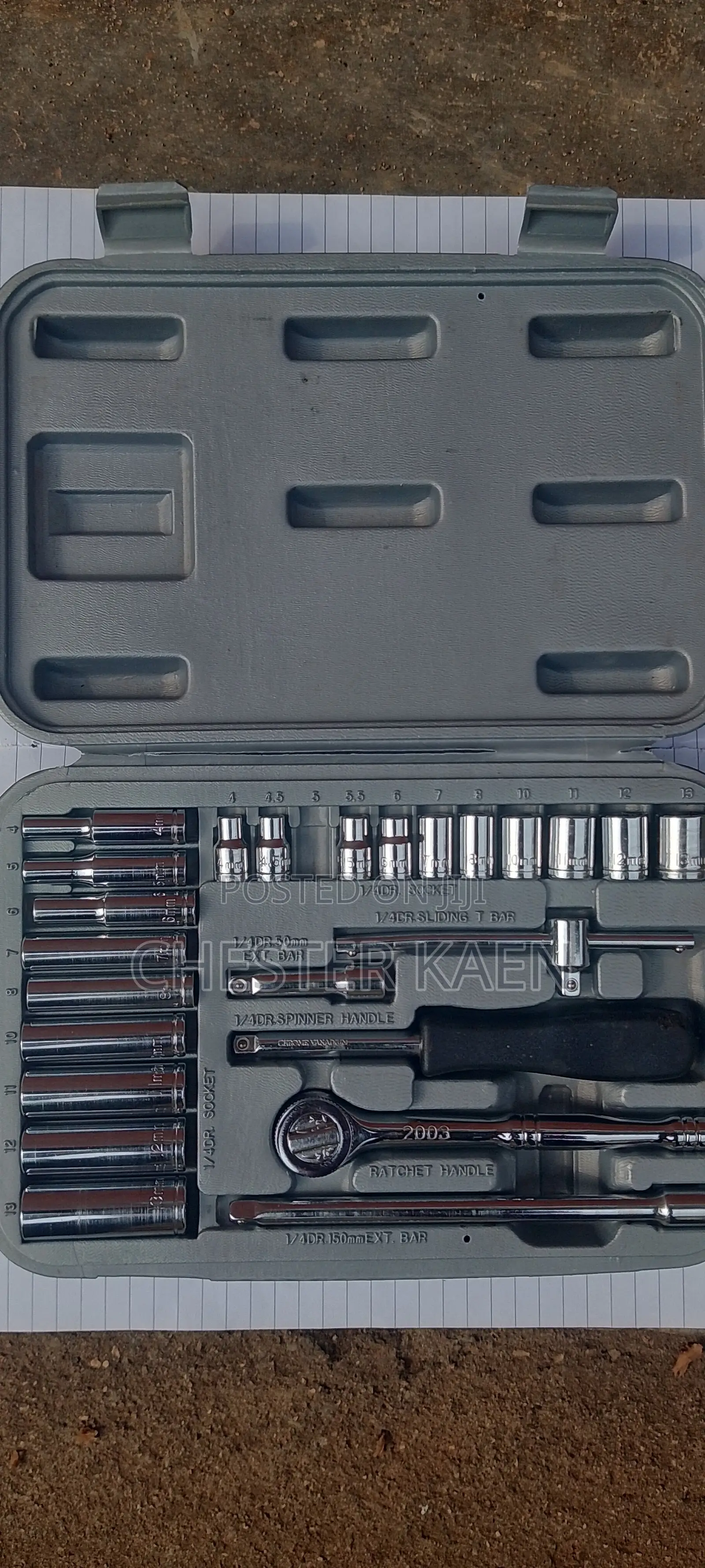 Socket Set MM 1/4"d 24pc ToolBase Original Chrome Vanadium