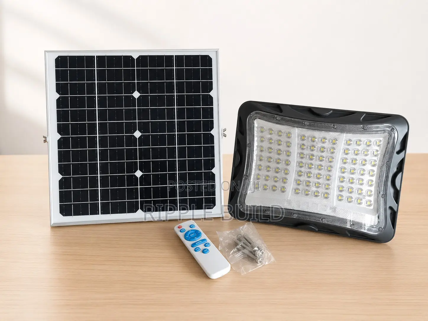 500W Solar Flood Light 25W Panel Remote IP65