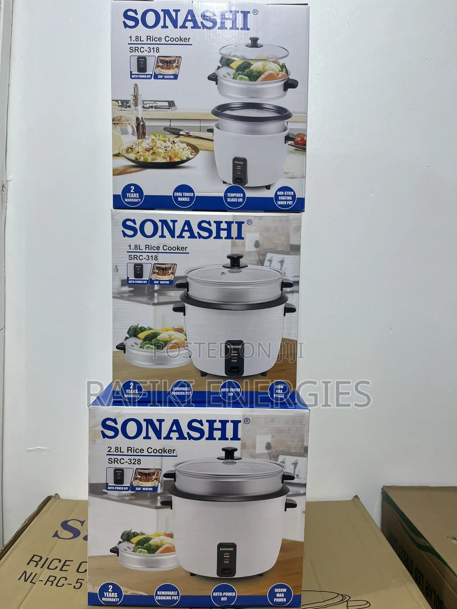 Sonashi 2.8 L Rice Cooker With Steamer.