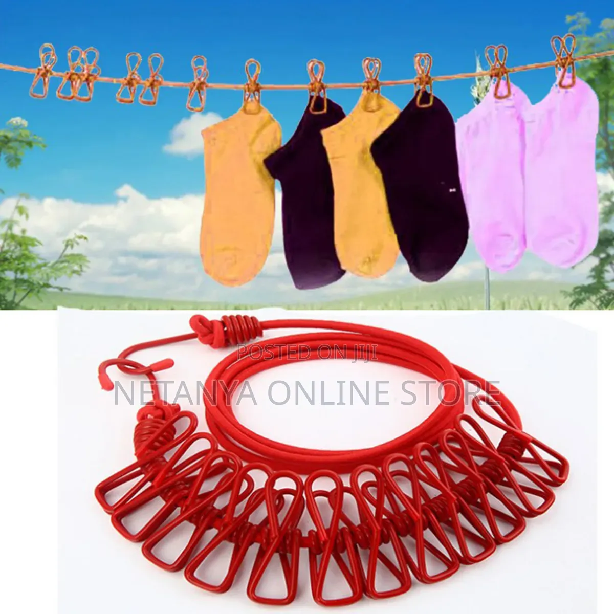 3m Portable Retractable Clothes Drying Ropes (2pcs)