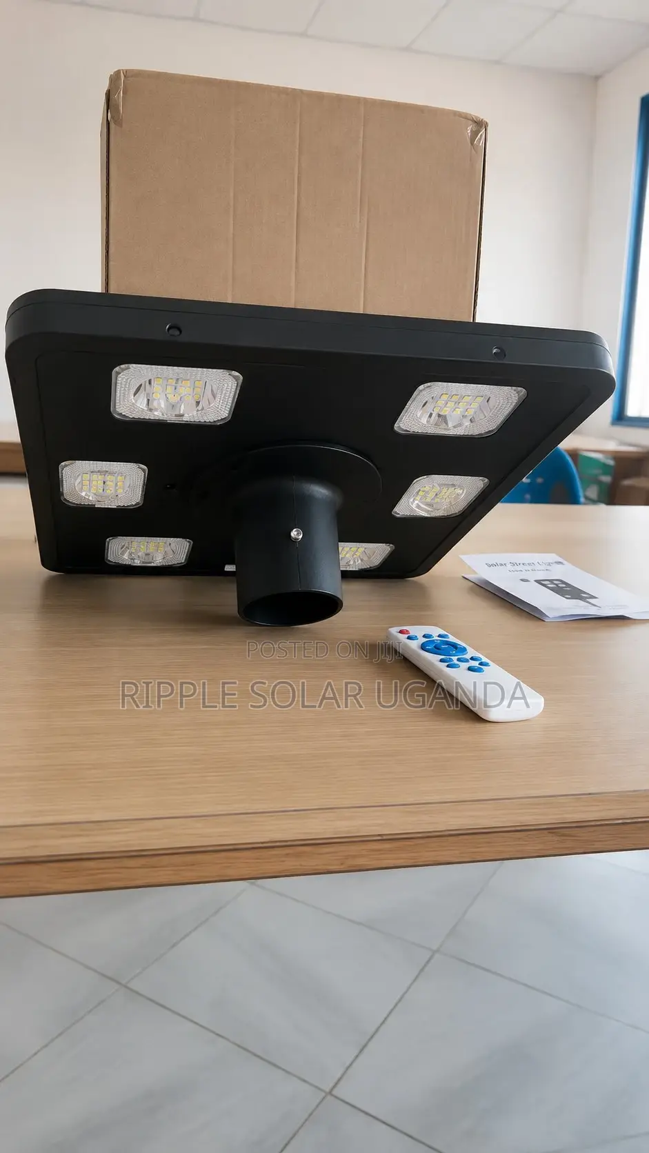 300W Solar Garden Light 6 LED Pole Mount Remote IP65