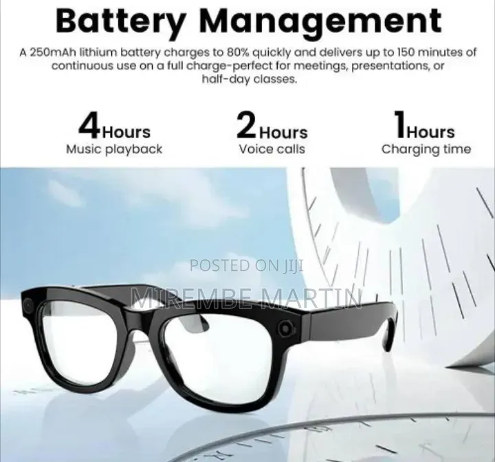 Smart Camera Glasses With 5MP Ultra-Wide Camera, Blue Light Blocking