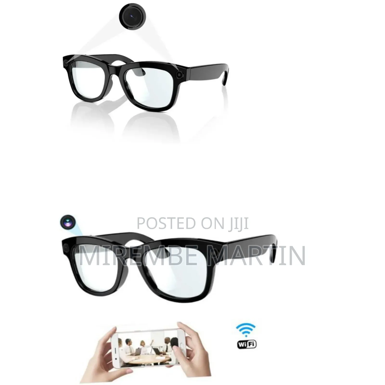 Smart Camera Glasses With 5MP Ultra-Wide Camera, Blue Light Blocking