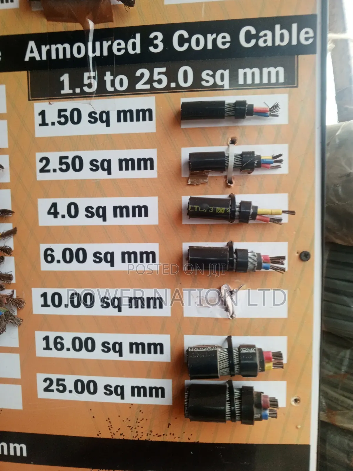 6mm 4 Core Armoured/Underground Cable