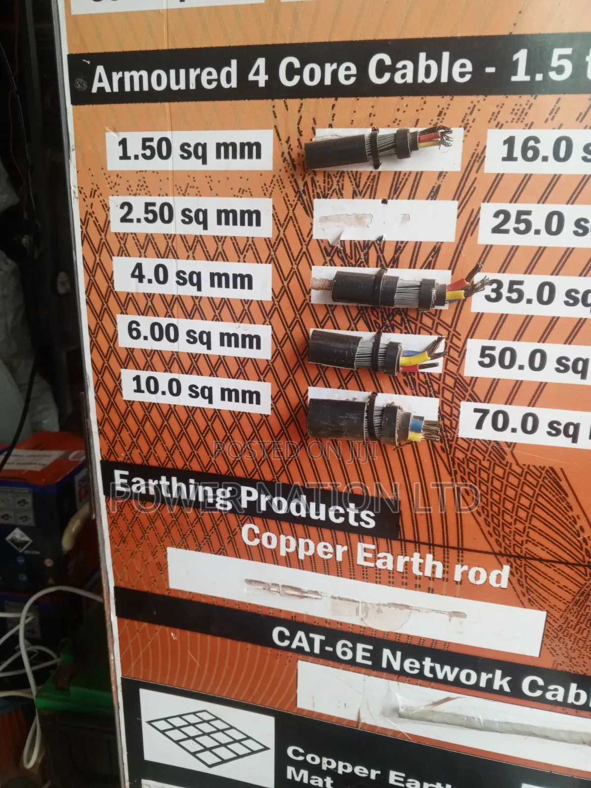 10mm 4 Core Armoured/Underground Cable