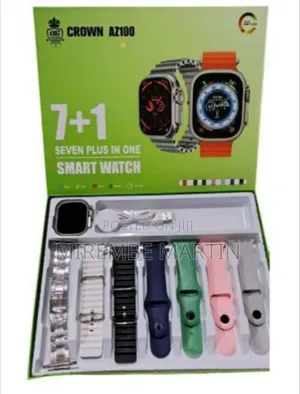 Crown AZ100, 7 in 1 Straps Ultra 2 Smart Watch Bluetooth Calling