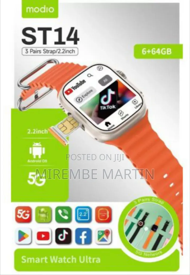 Modio ST14 Smart Watch Ultra 2.2 Inch Full Screen Display