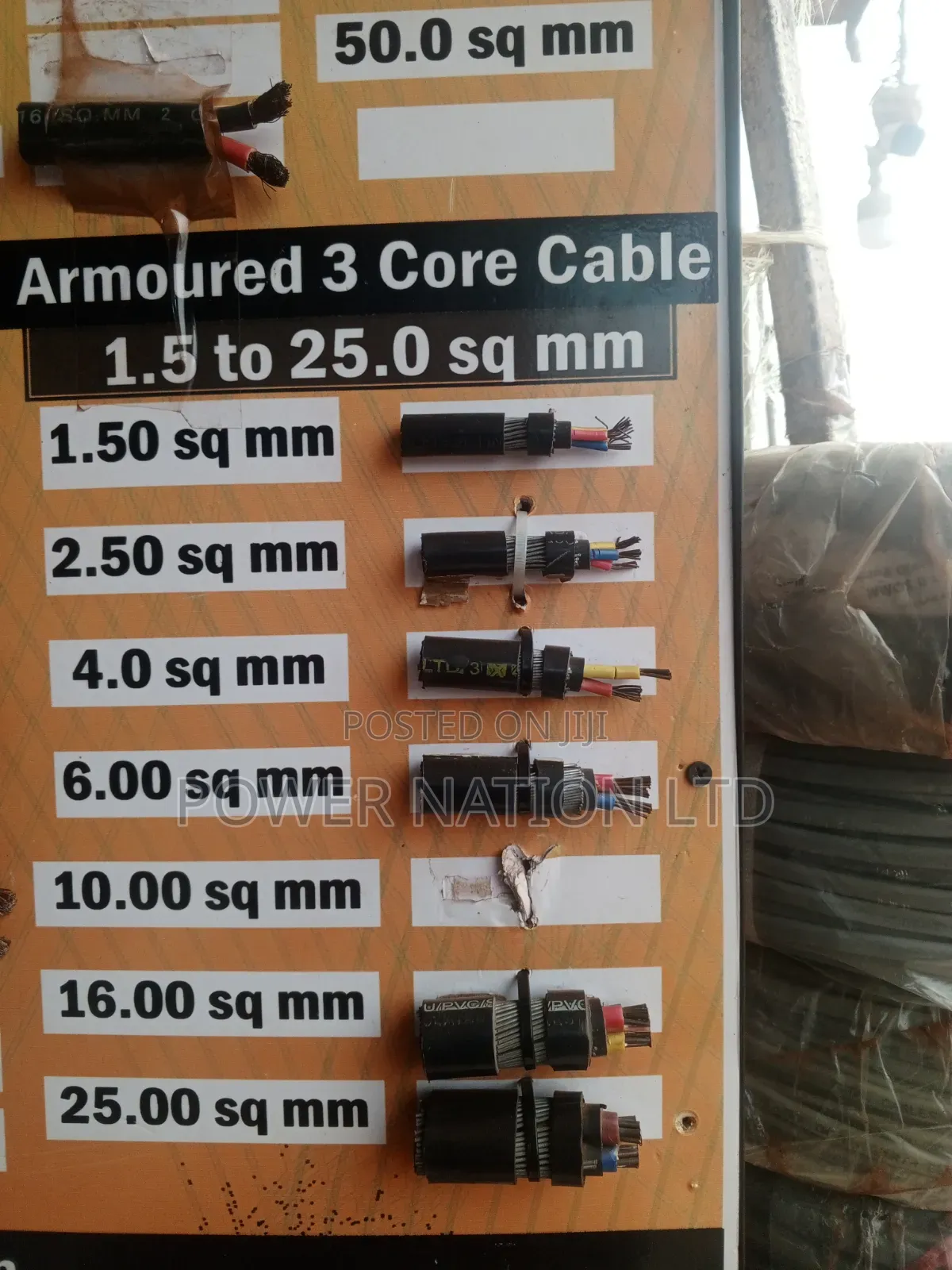 10mm 3core Pure Copper Underground Armoured Cable