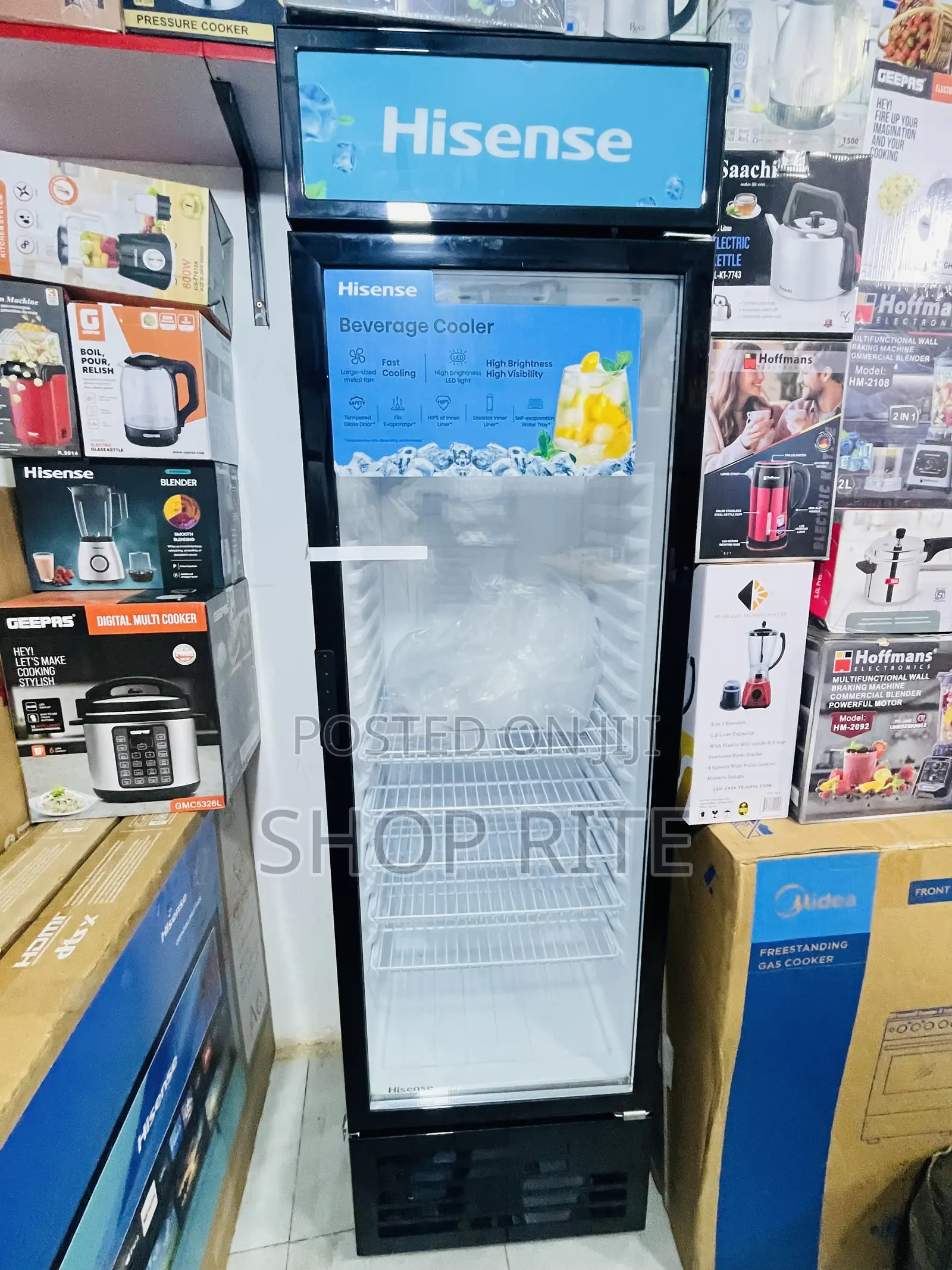 HISENSE 300 Liters Glass Display Refrigerator Quick Freeze