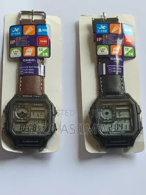 Casio AE-1200WH Digital Watches Featuring Iconic World Map Displays