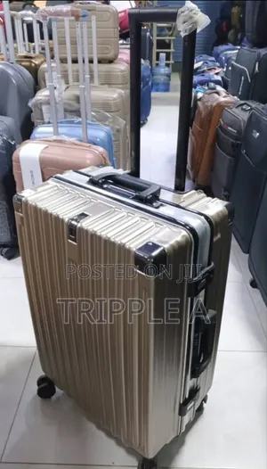 Gold Hard-Shell Spinner Suitcase