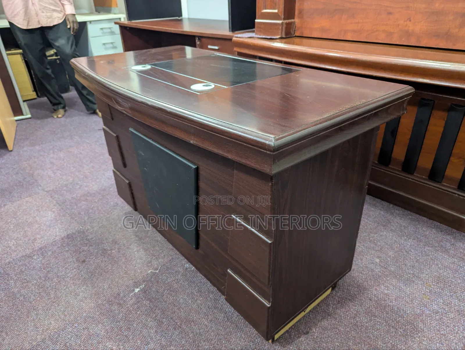 Executive Table, 120cm With Fixed Drawers