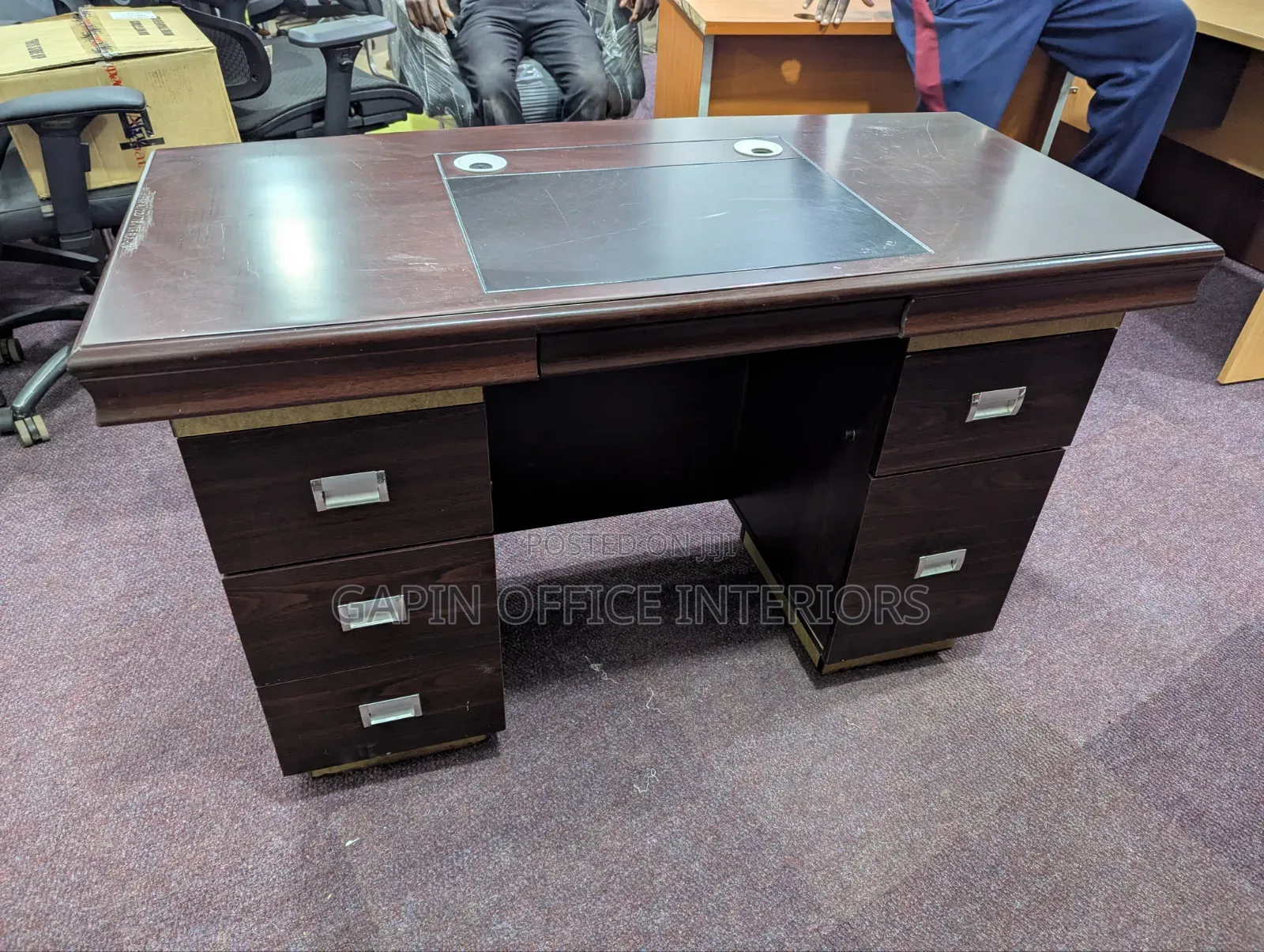 Executive Table, 120cm With Fixed Drawers