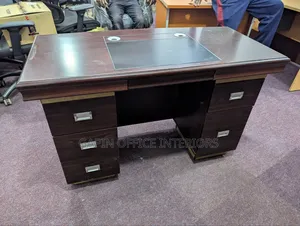 Executive Table, 120cm With Fixed Drawers