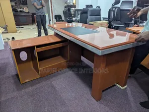 Second Hand Office Table With L Extension and Movable Drawer, 160cm.