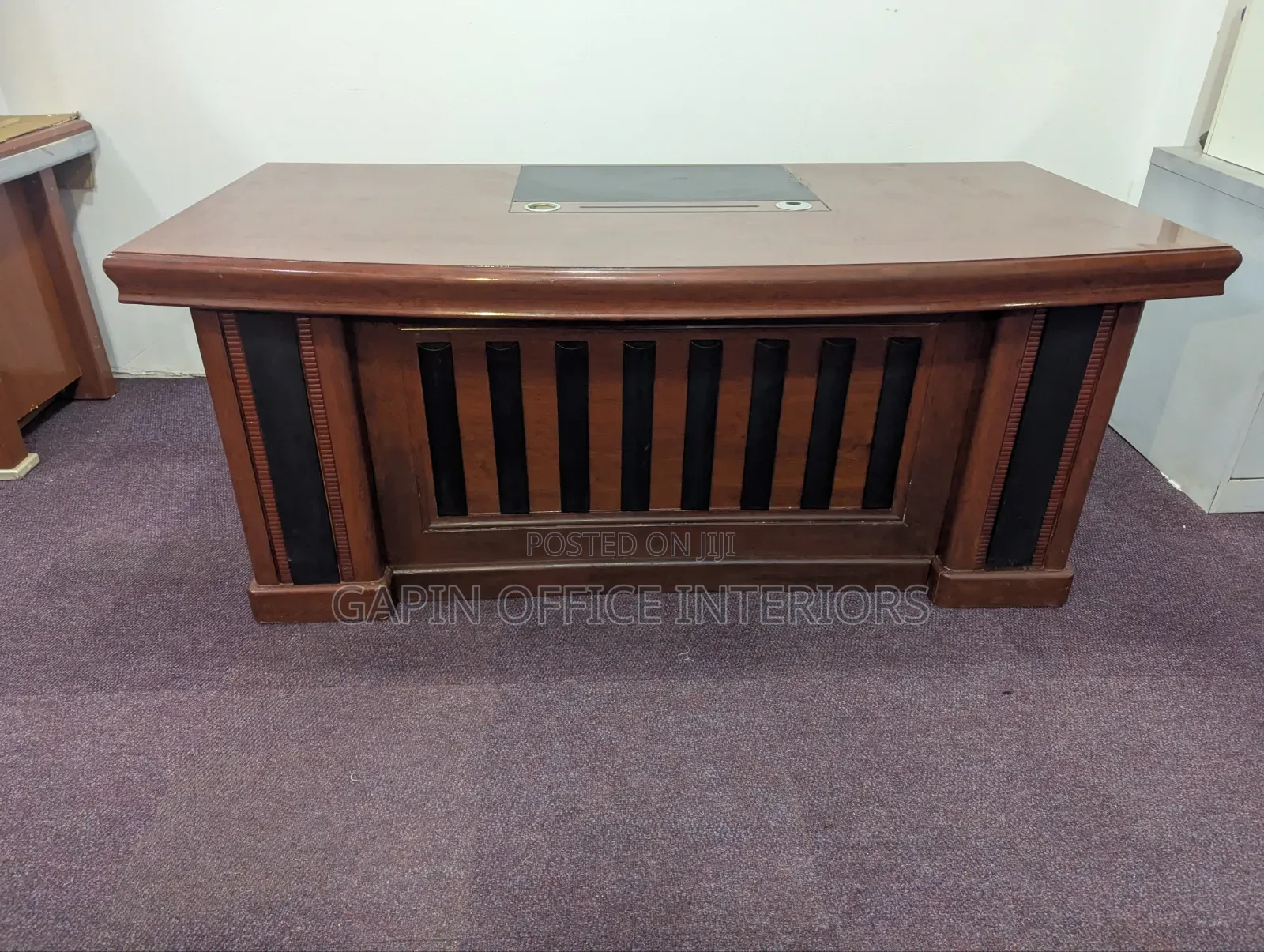 Second Hand Executive Table 180cm With an L Extension Moving Drawer