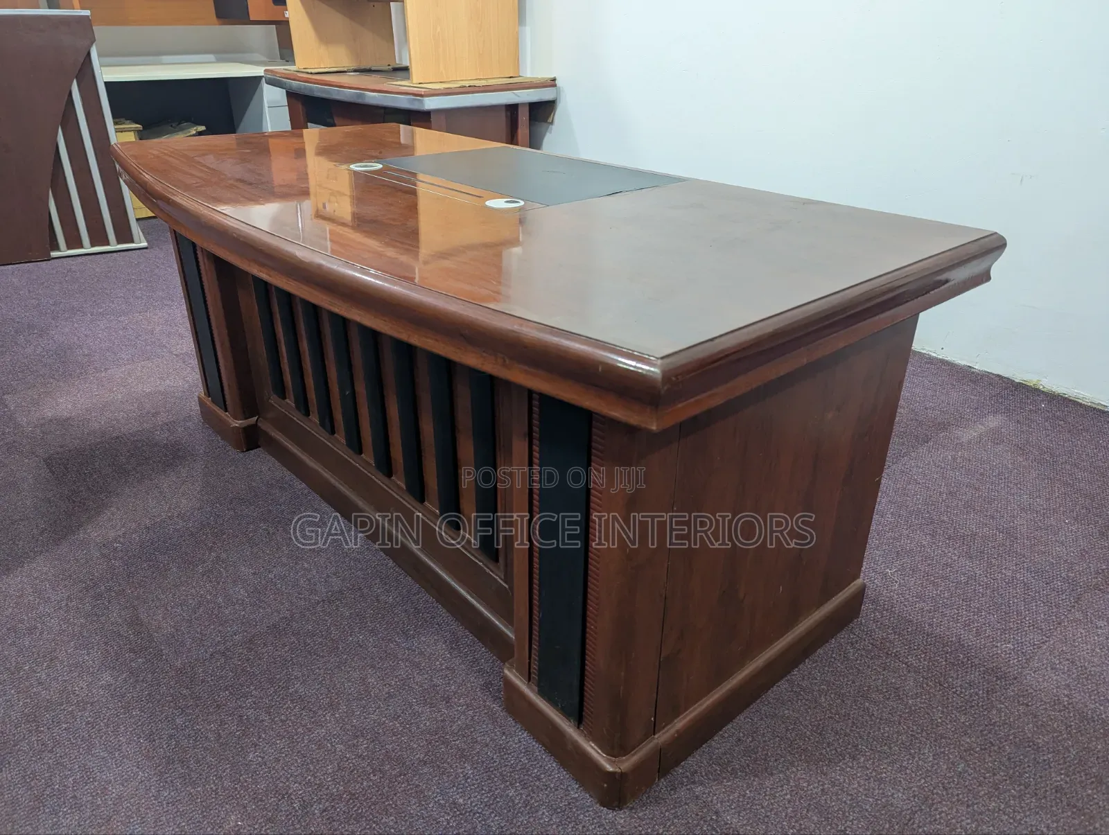 Second Hand Executive Table 180cm With an L Extension Moving Drawer