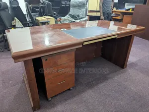 Second Hand Executive Table 180cm With an L Extension Moving Drawer
