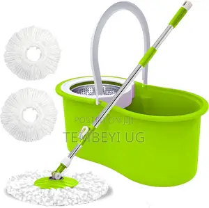 Floor Cleaning Spin Mop and Bucket With Stainless Steel Wringer,5.8L
