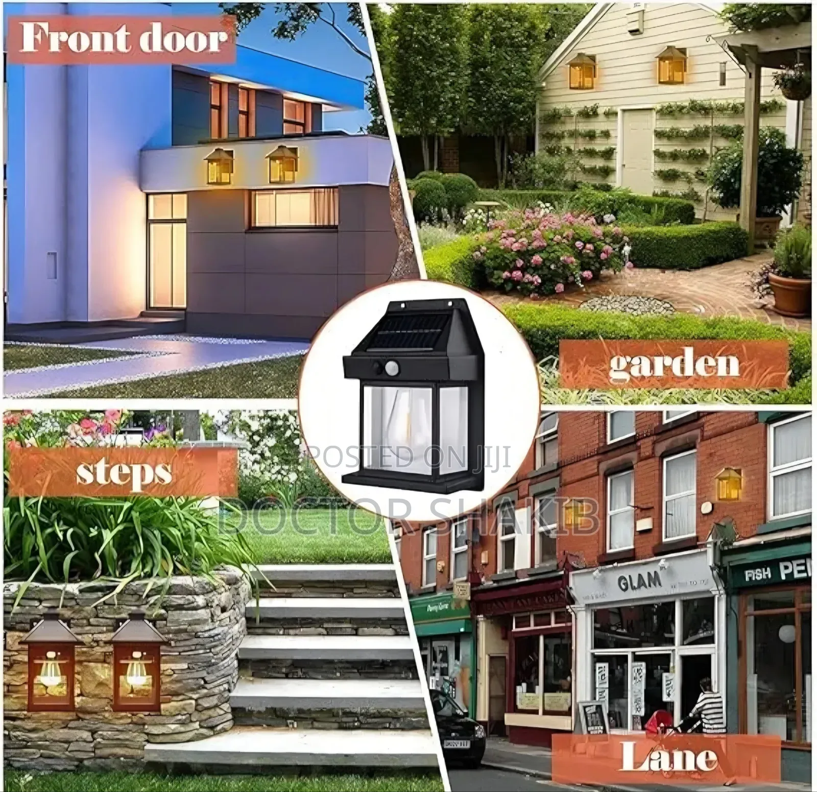 Motion Sensor Solar Wall Lights