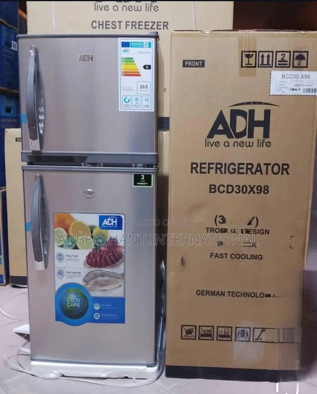 Adh Double Door 138l Fridge/Adh Refrigerator