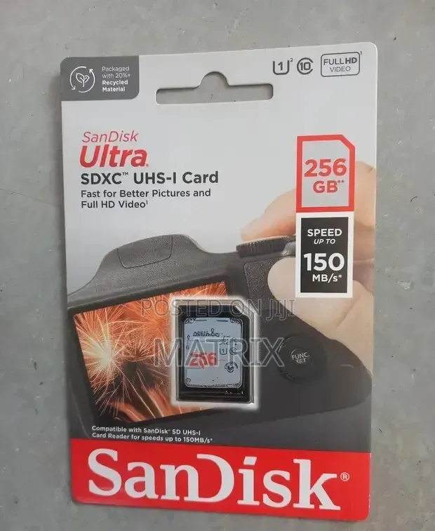 256gb Memory Card Sandisk SDXC Uhs Camera