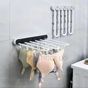 Wall-Mounted, Foldable Multi-Clip Drying Rack