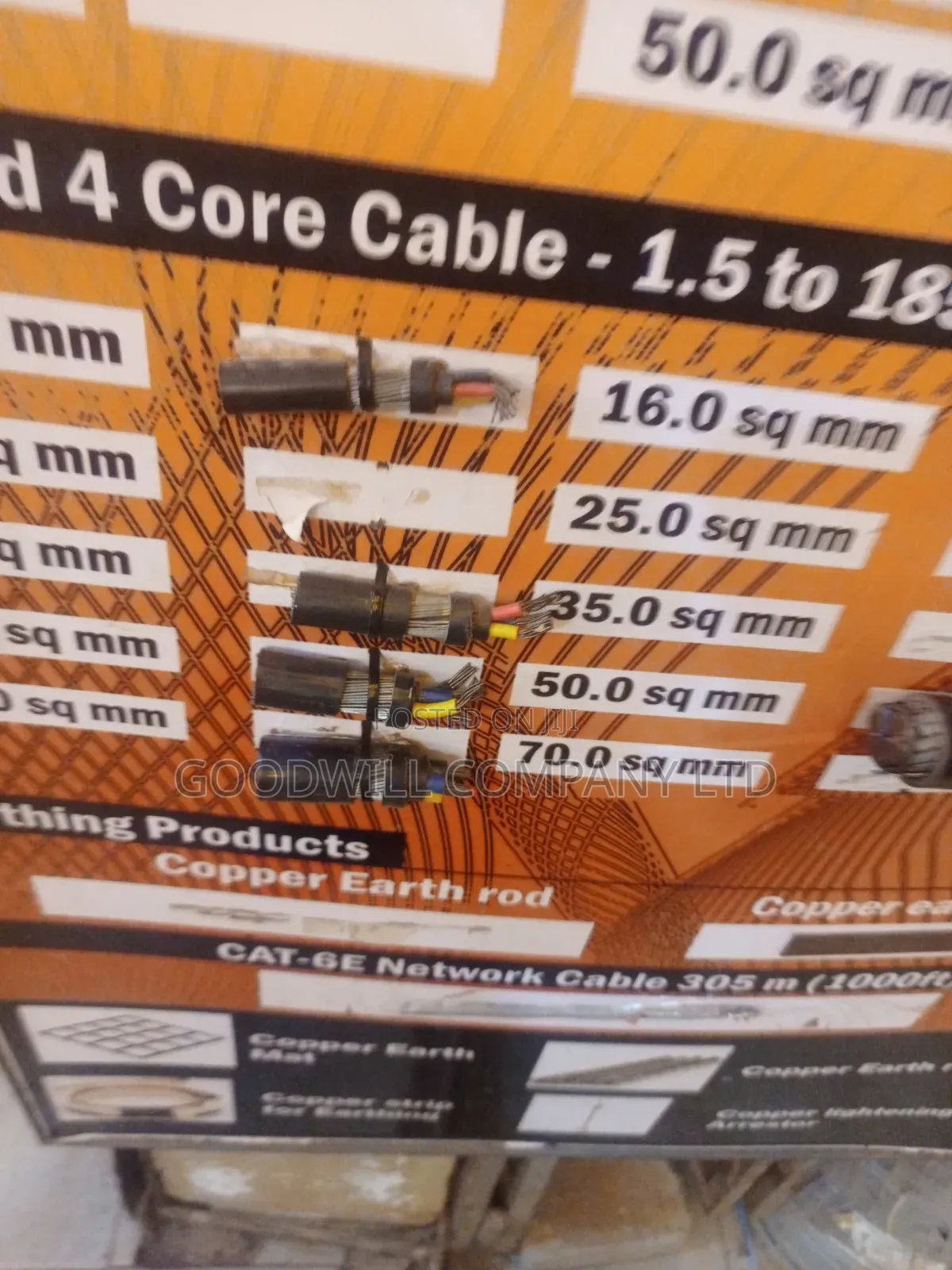 2.5mm Total 4core Pure Copper Underground Armoured Cable