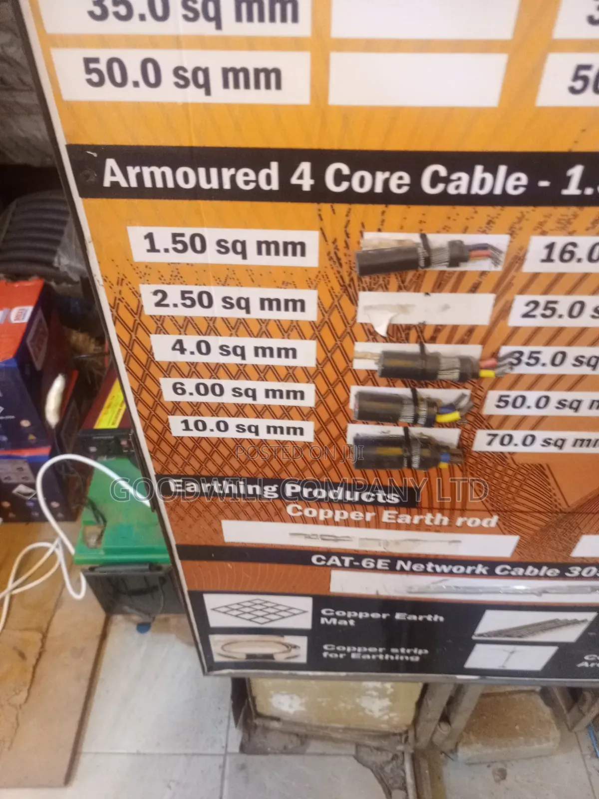 4mm 4core Armoured/Underground Cable for Electrical Wiring