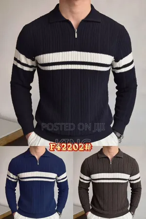 Strip Half Zip Sweater